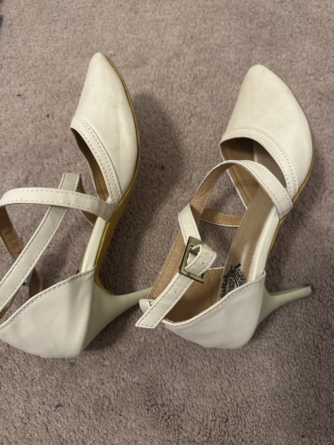 White Strappy Heels - photo 3