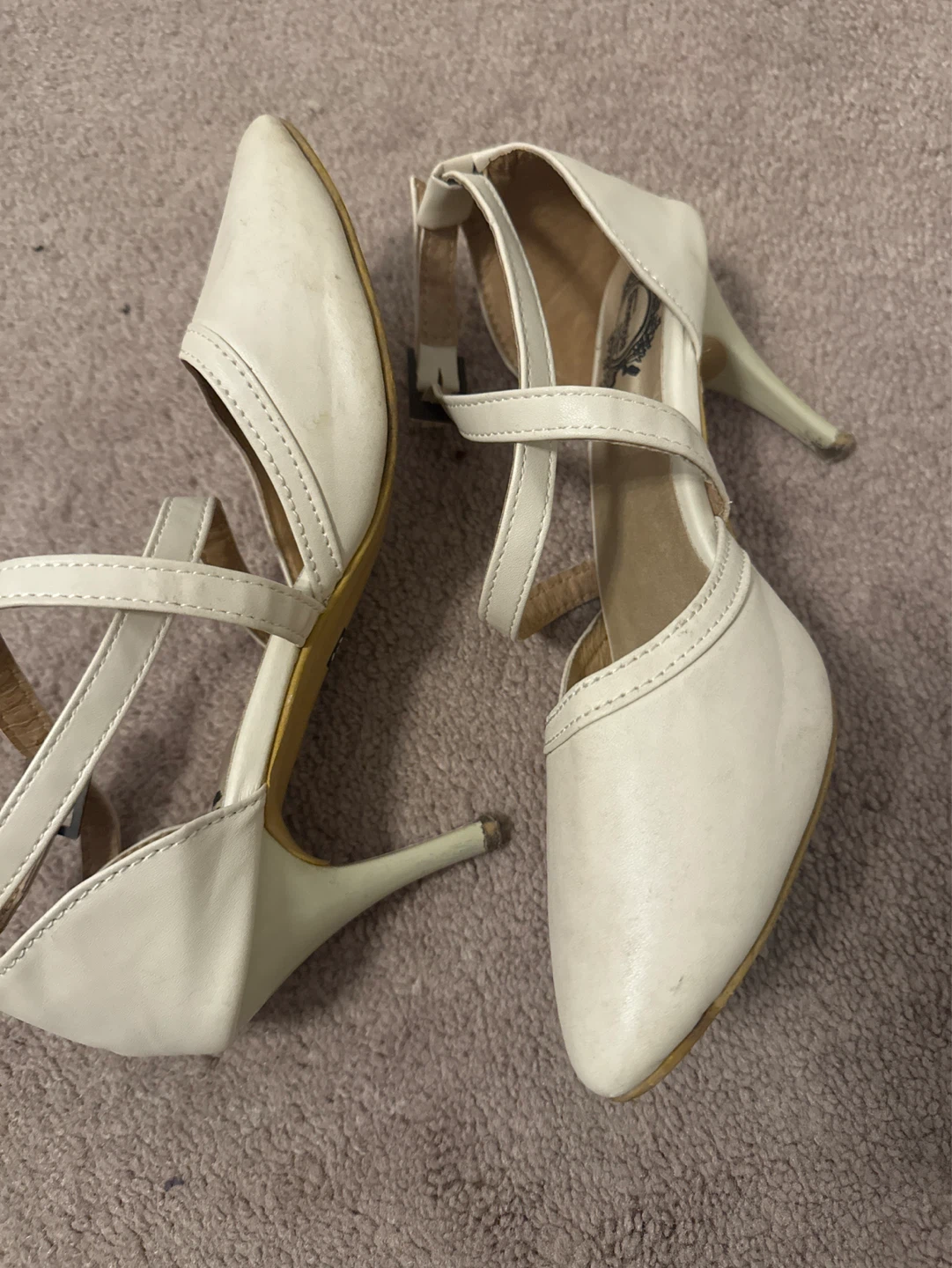 White Strappy Heels - photo 2