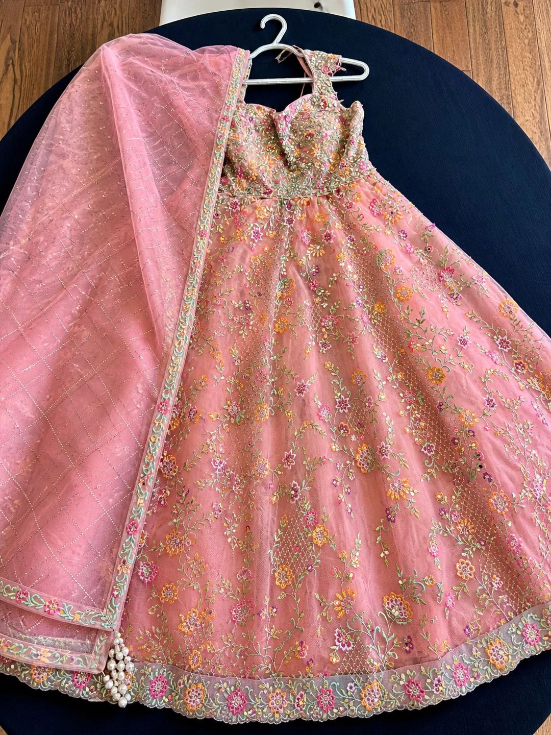 Embroidered Pink Lehenga Choli with Dupatta