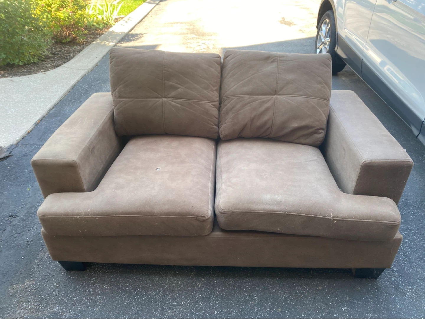 Tan Loveseat Sofa