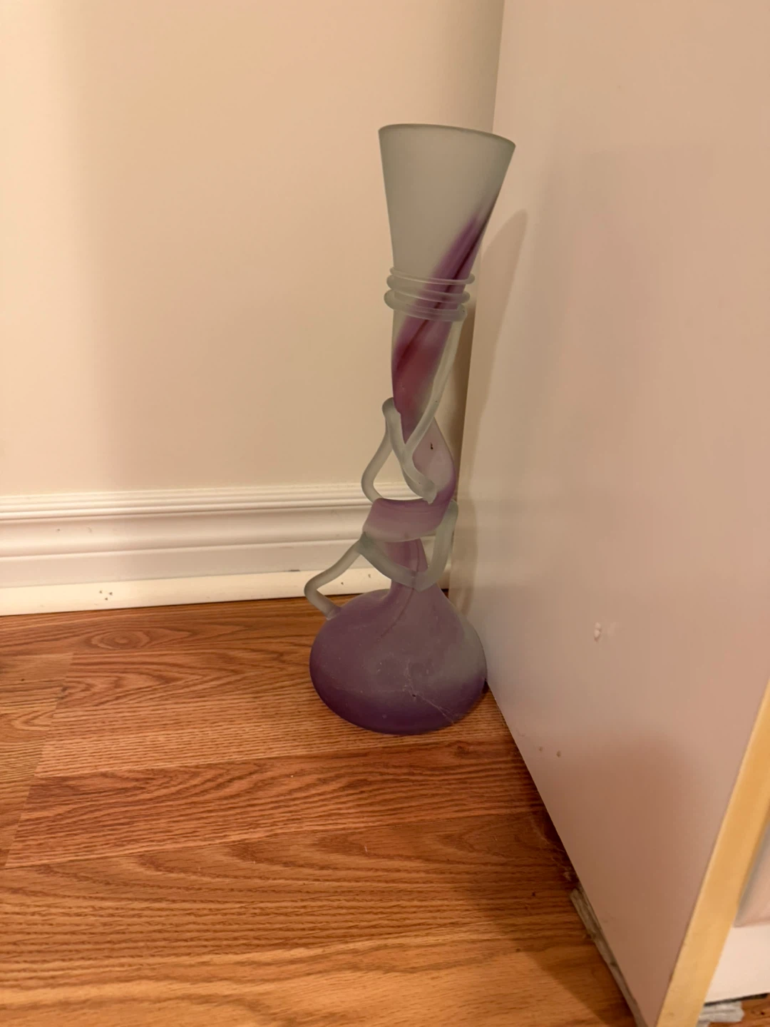 Purple Swirl Glass Vase
