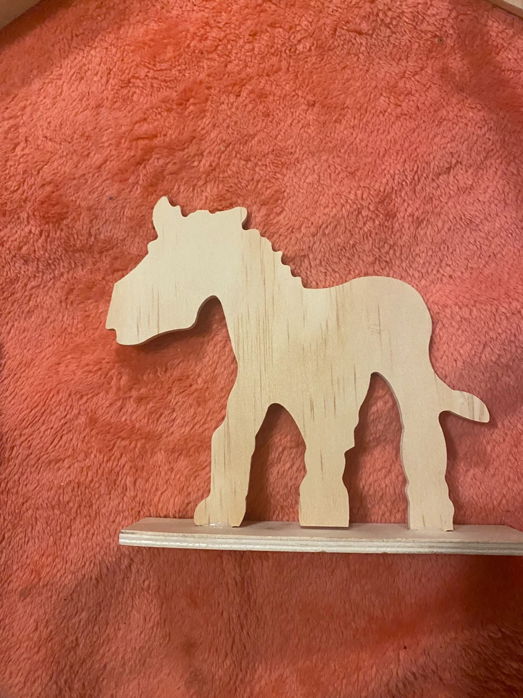 Set of 6 Wooden Horse and 1 Dog Figures