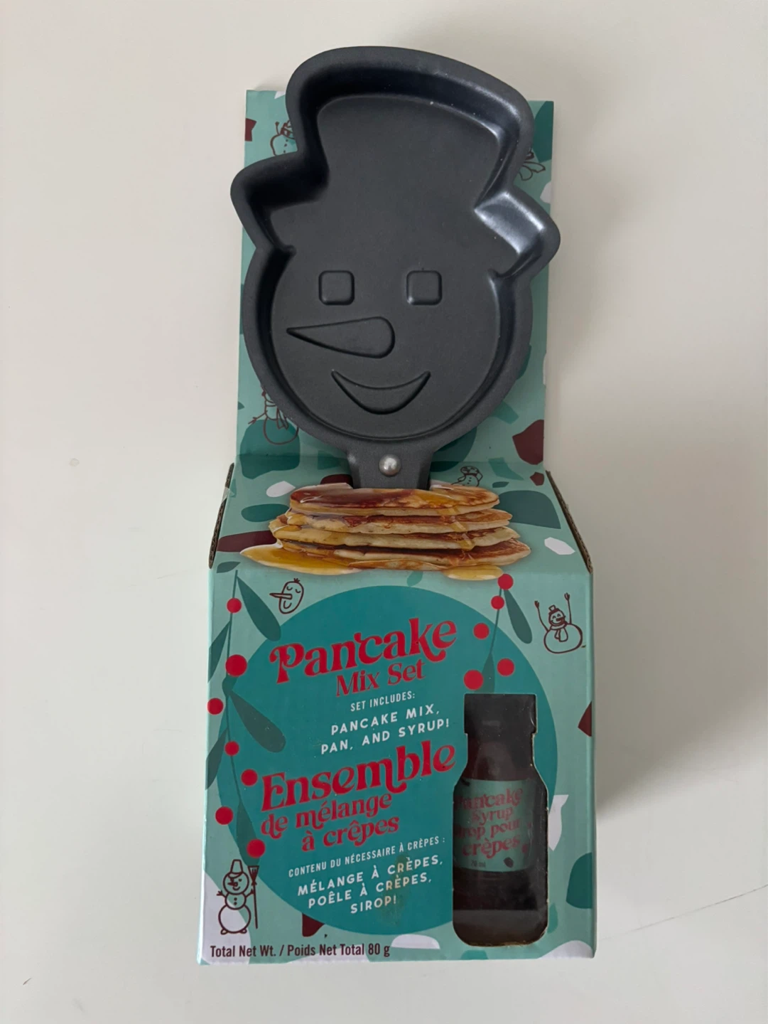 Pancake Mix Set with Snowman Pan