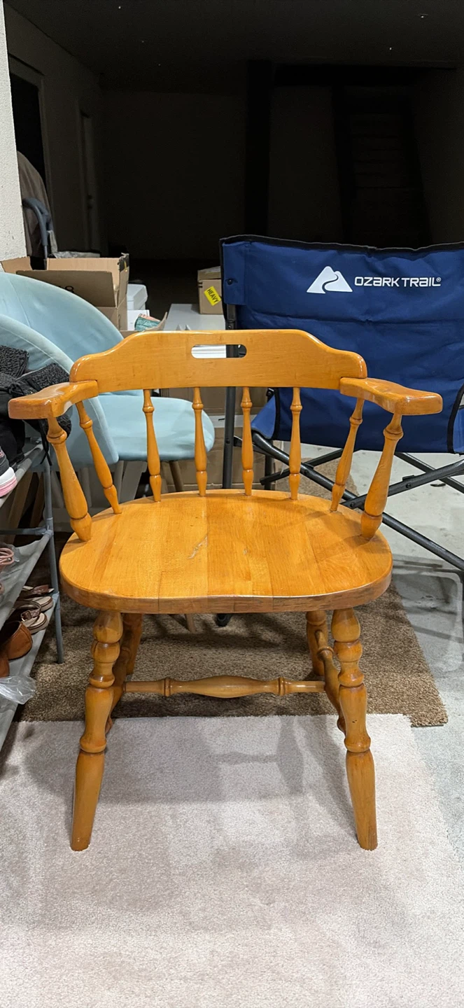 Solid Wooden Captain's Chair