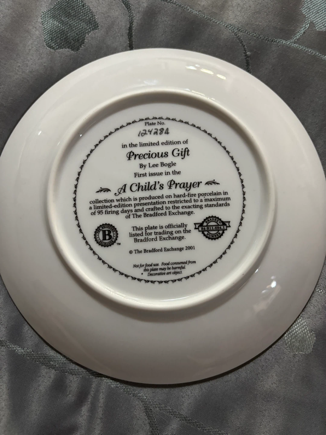 A Child's Prayer Collectible Plate By Lee Bogle - photo 2