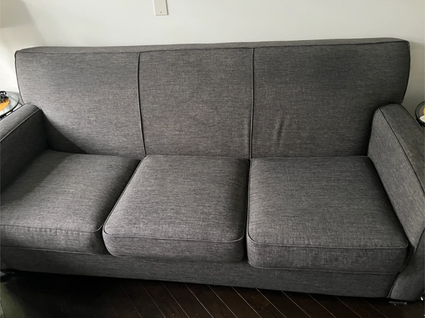 Grey Three-Seater Sofa