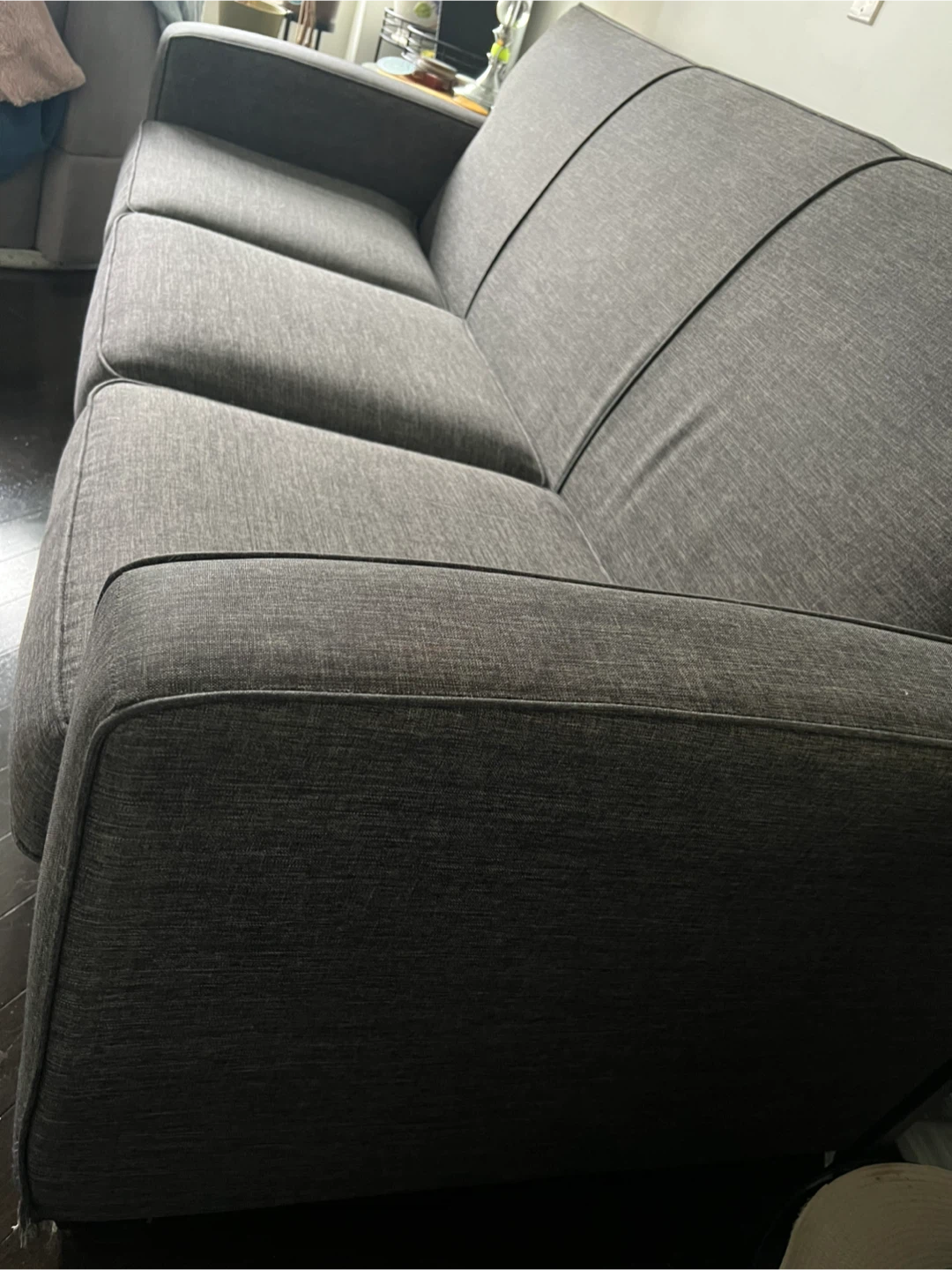 Grey Three-Seater Sofa - photo 2