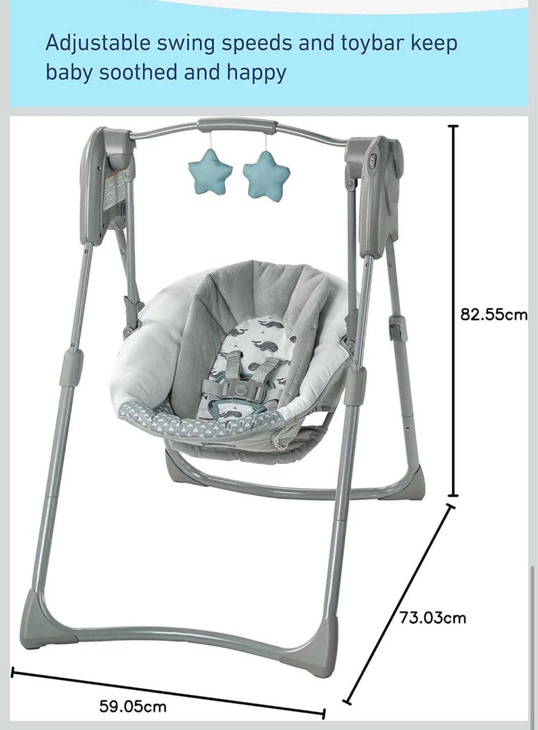 Graco Slim Spaces Compact Baby Swing - photo 3