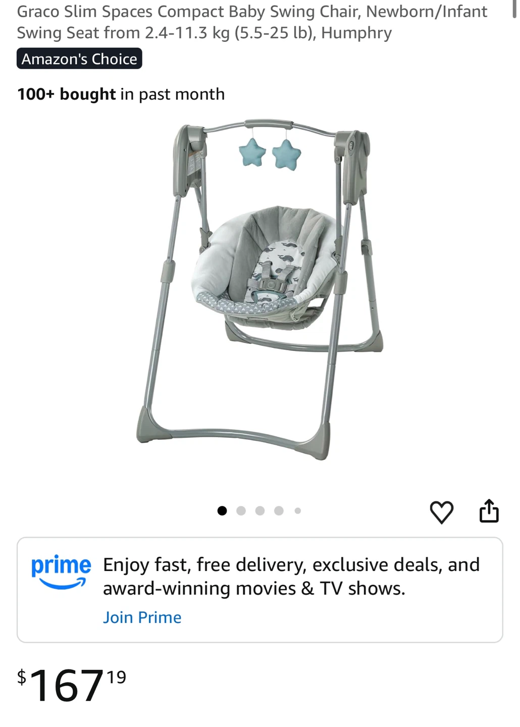 Graco Slim Spaces Compact Baby Swing - photo 4