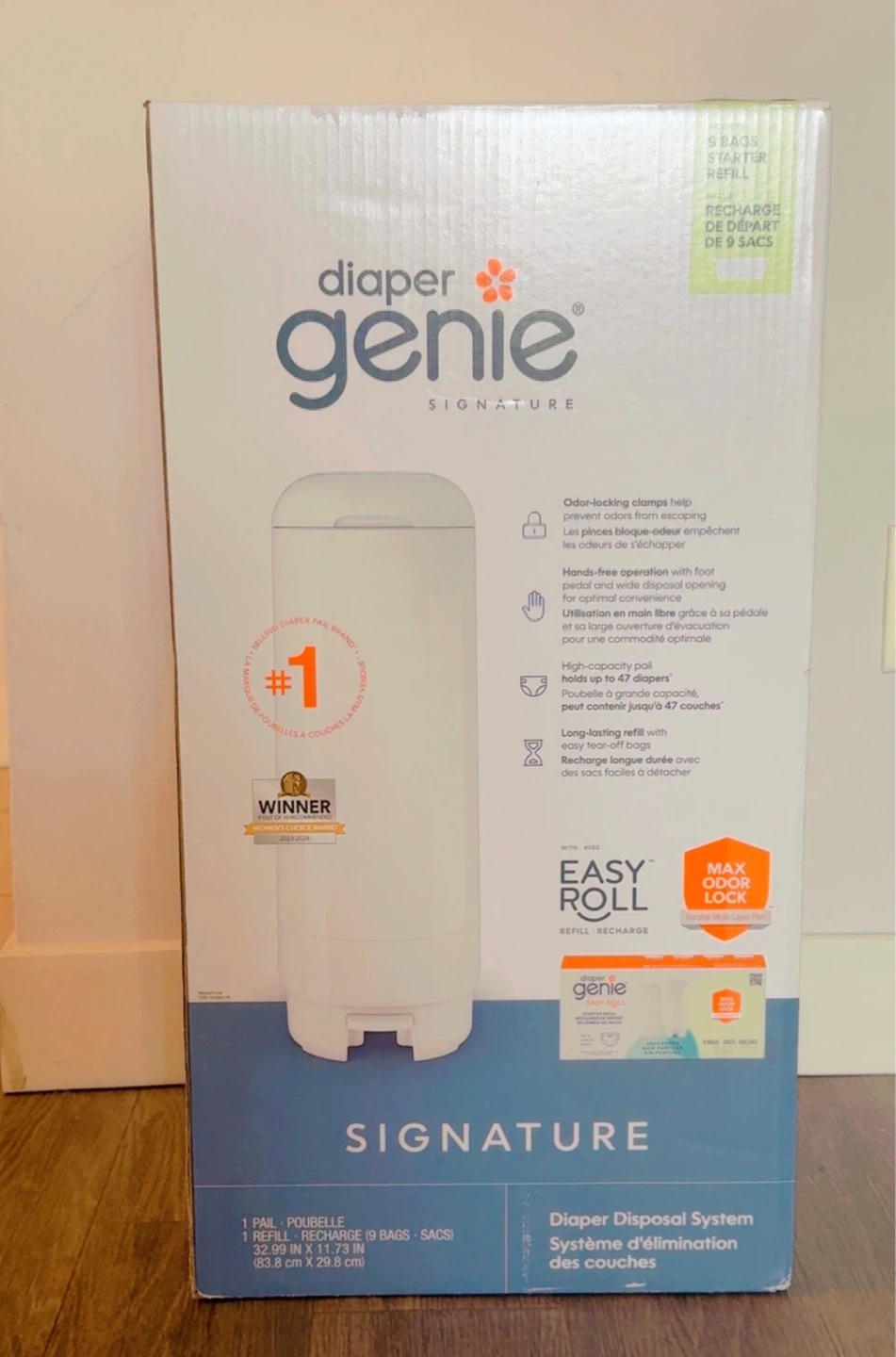 Diaper Genie Signature Pail with 1 Refill