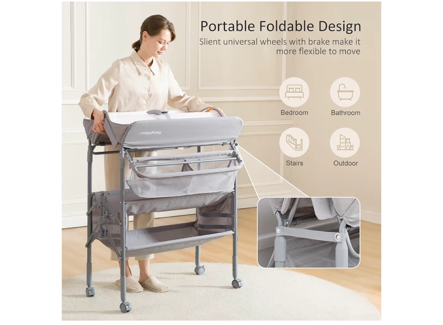 Baby Changing Table (bundle w/ pad + muslin covers) - photo 5