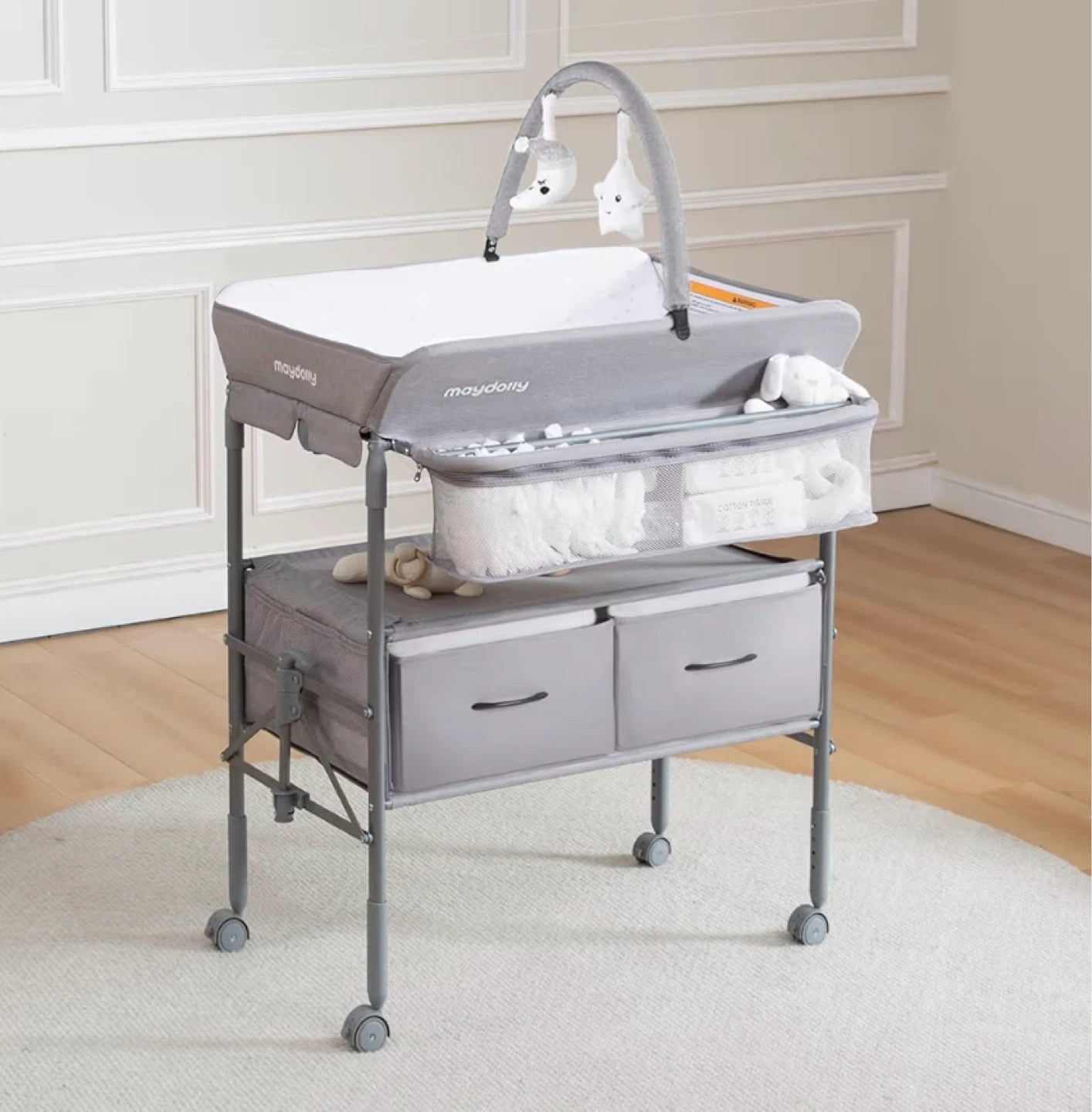 Baby Changing Table (bundle w/ pad + muslin covers)