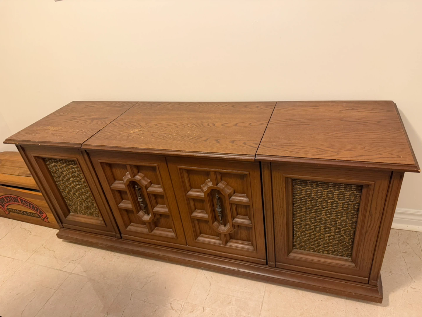 Vintage Console Stereo Record Player