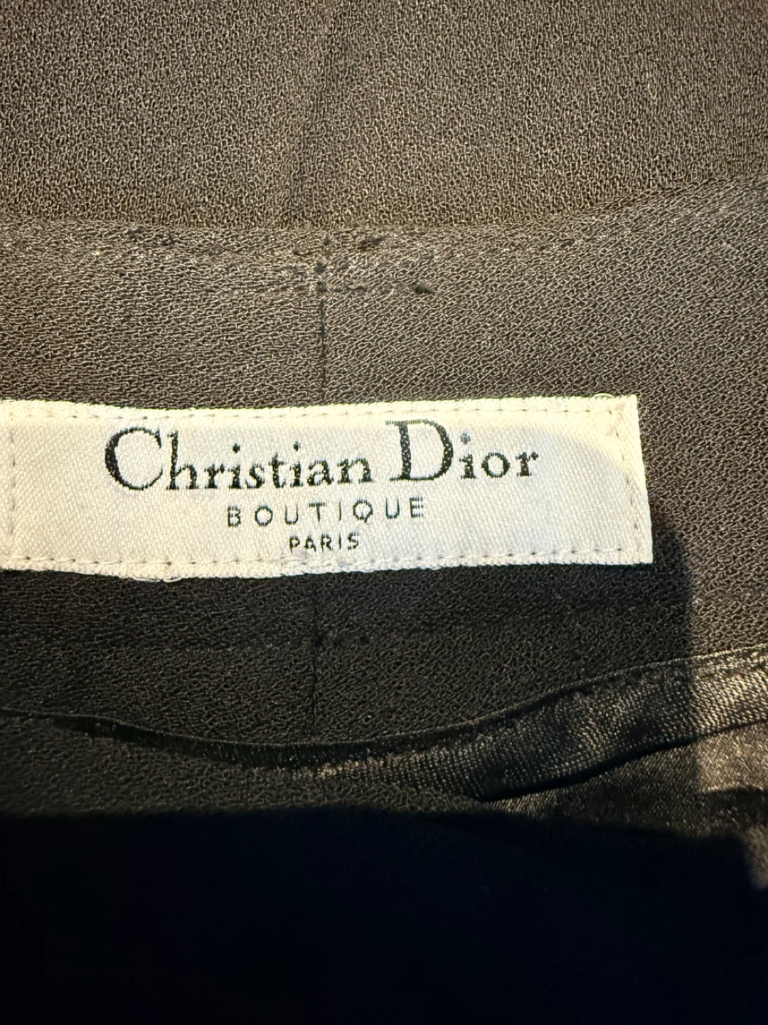 Sz 8 Vintage Women’s Christian Dior Wool Black Dress Pants - photo 3