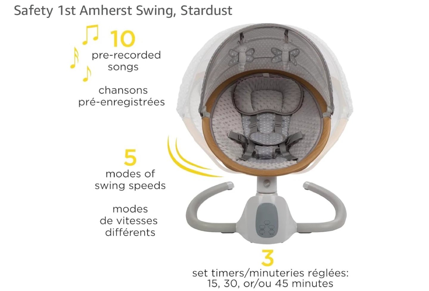 Safety 1st Amherst Baby Swing - Stardust - photo 5
