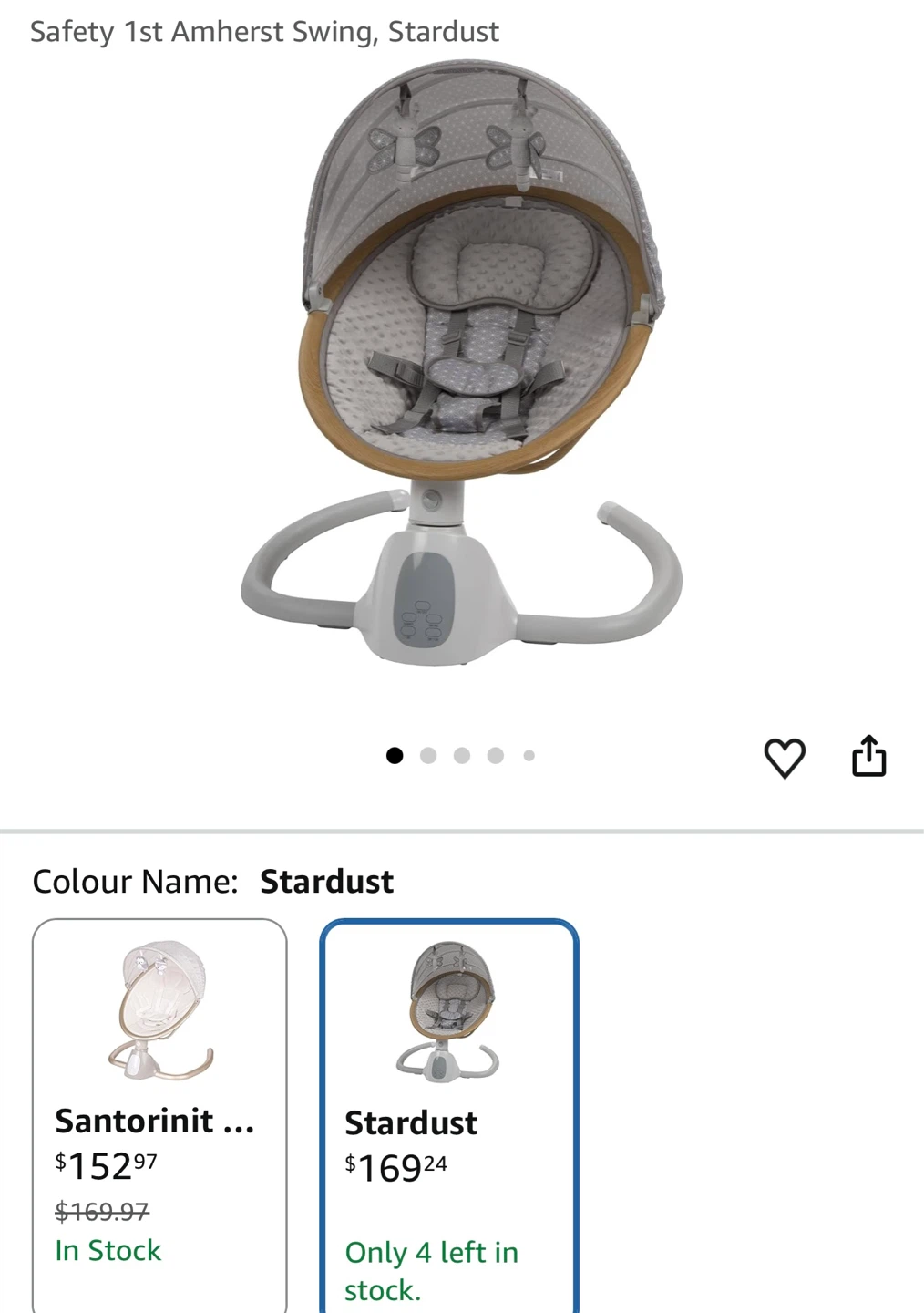 Safety 1st Amherst Baby Swing - Stardust