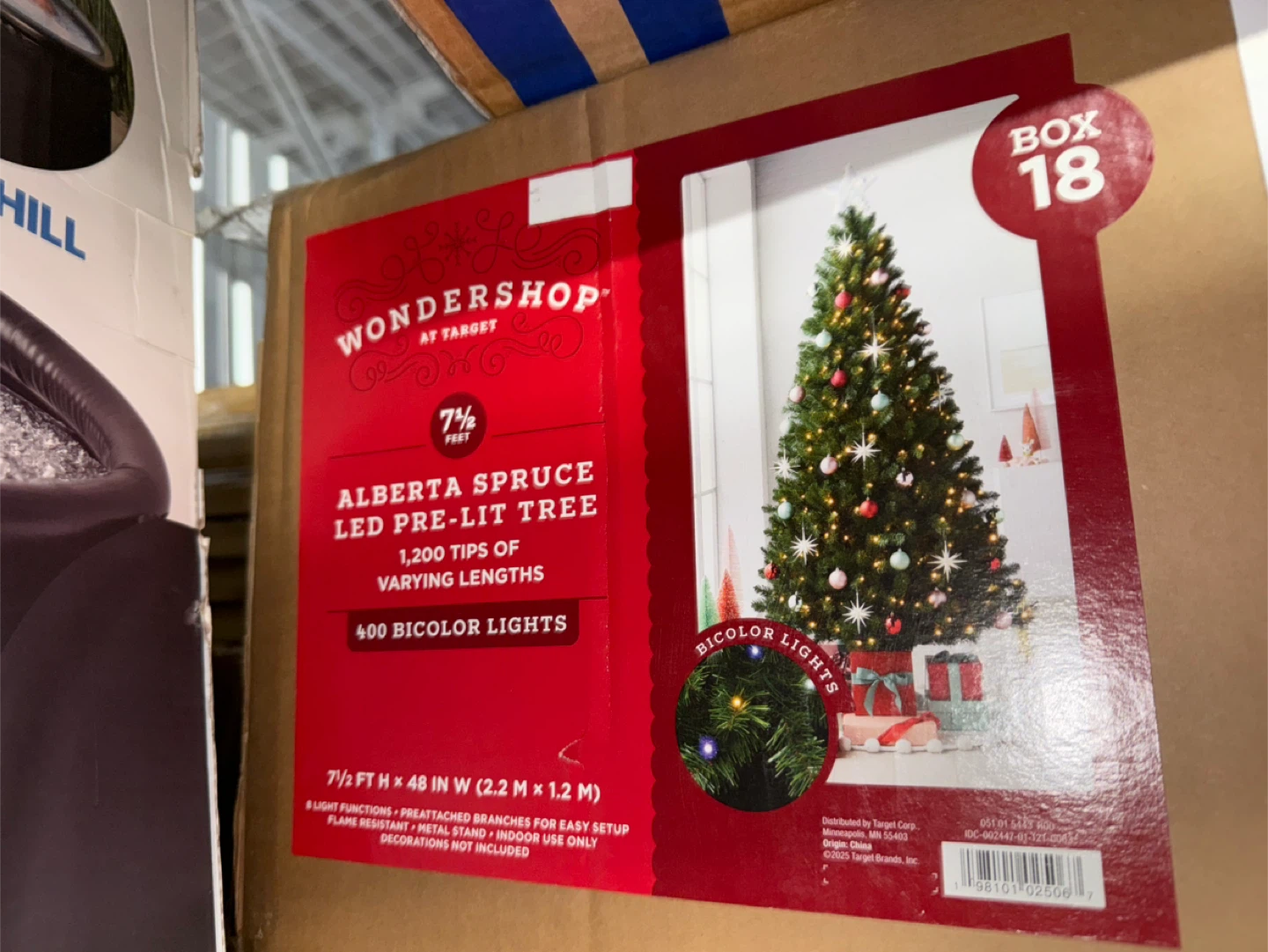 WonderShop Alberta Spruce LED Pre-Lit Tree - 7.5 ft