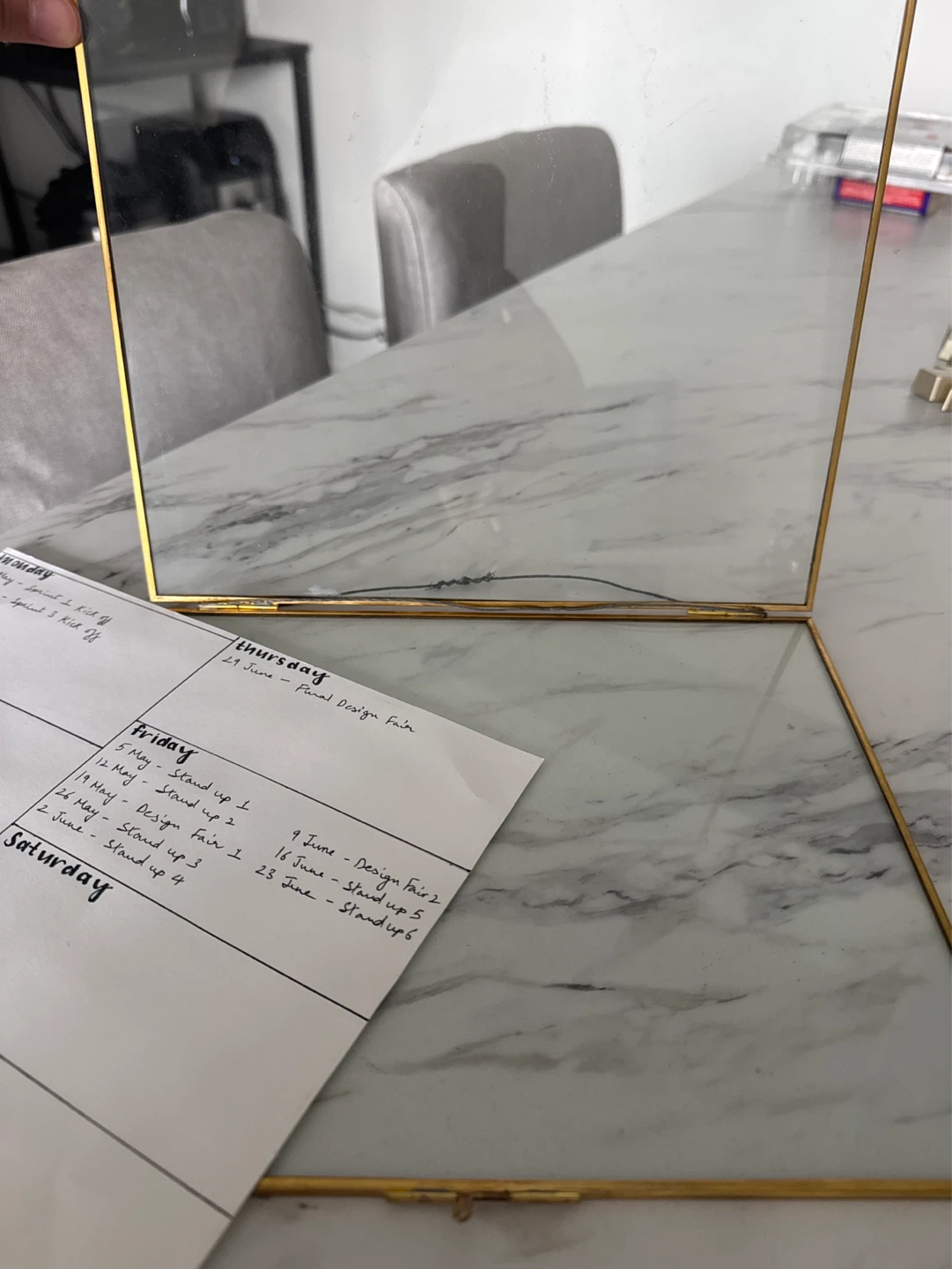 Gold Framed Glass with DIY Sheet - photo 2