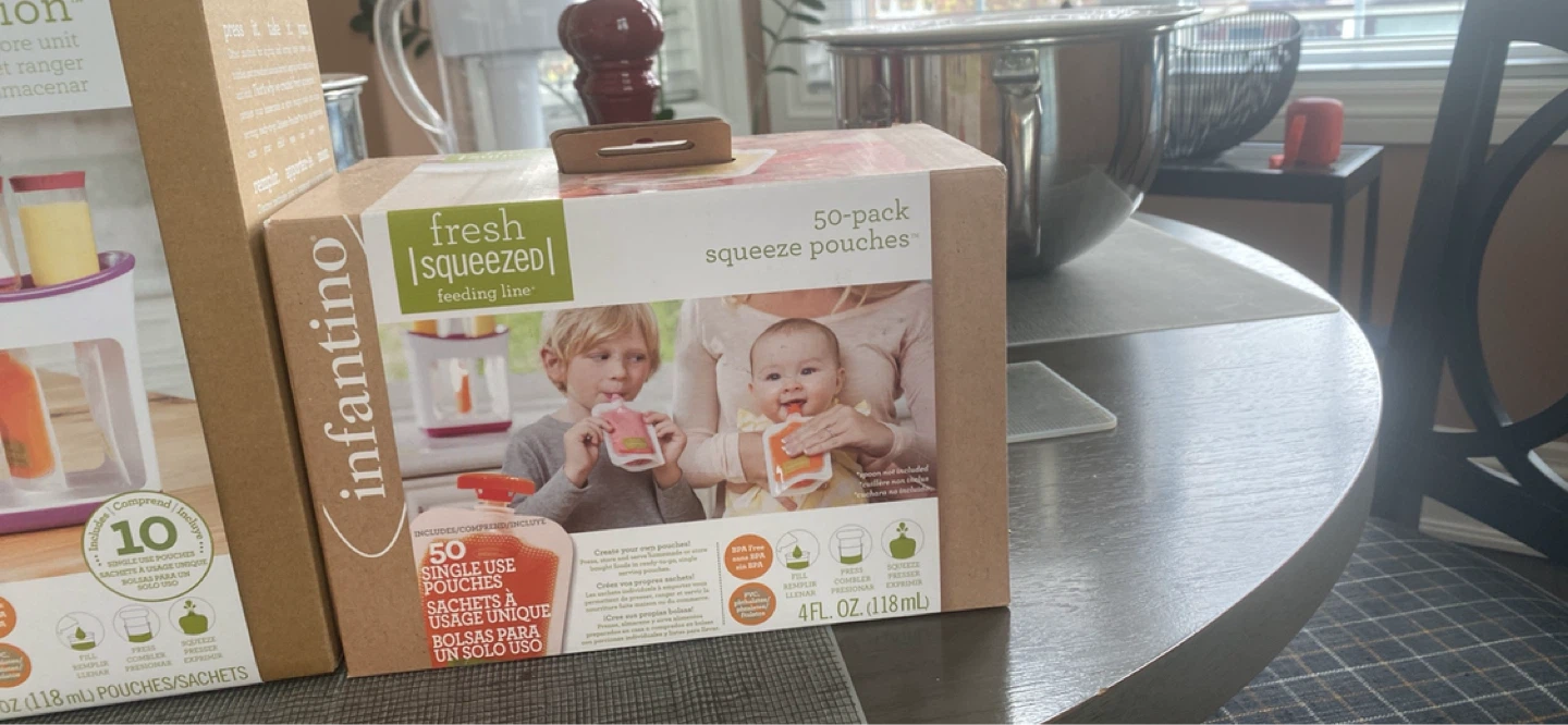 Infantino Fresh Squeezed Feeding Line Squeeze Pouches - 50 Pack - photo 2