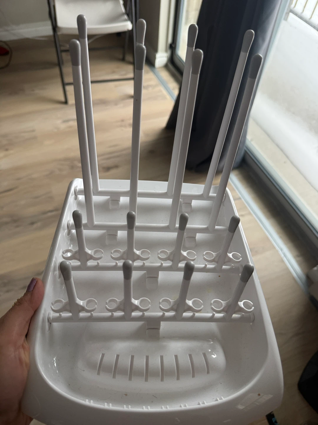 White Baby Bottle Drying Rack
