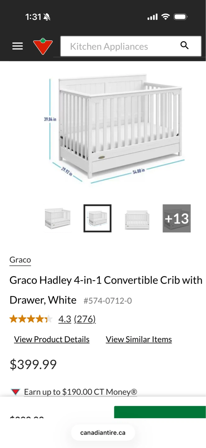 Graco Hadley 4-in-1 Convertible Crib with Drawer - White - photo 5