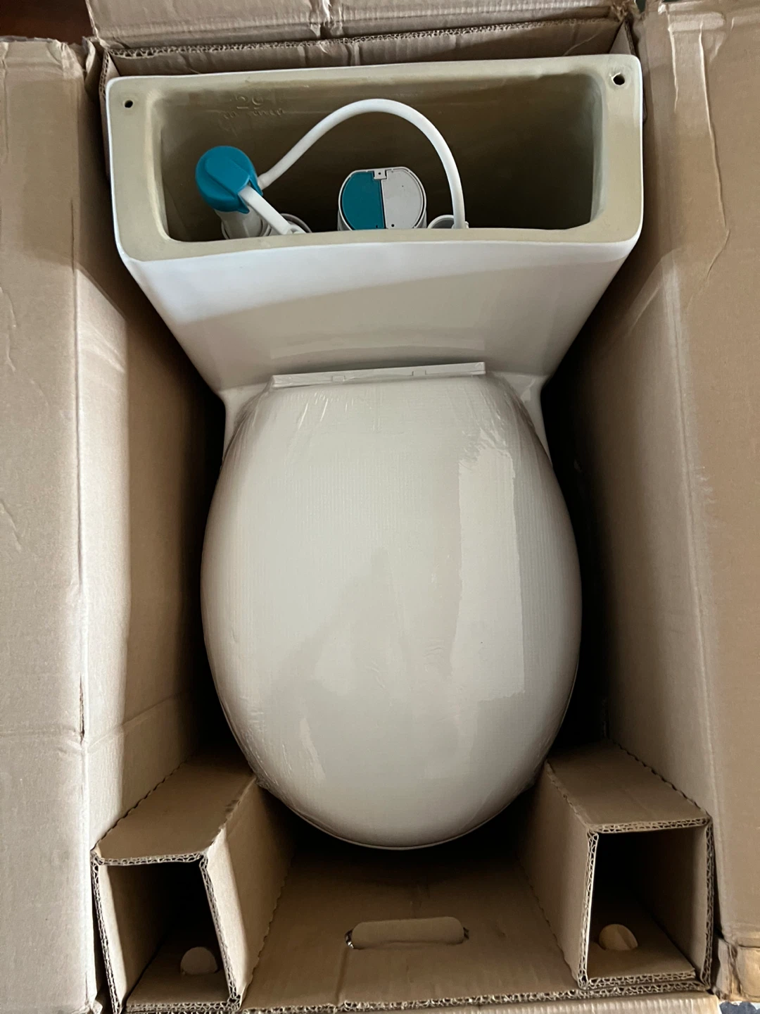 White Toilet Bowl and Tank Set - photo 2
