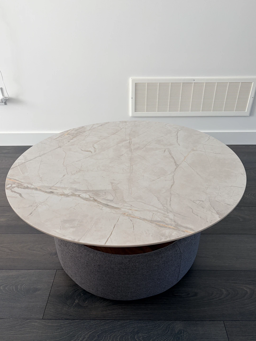 Structube Modern Round Coffee Table with Marble Top - photo 2