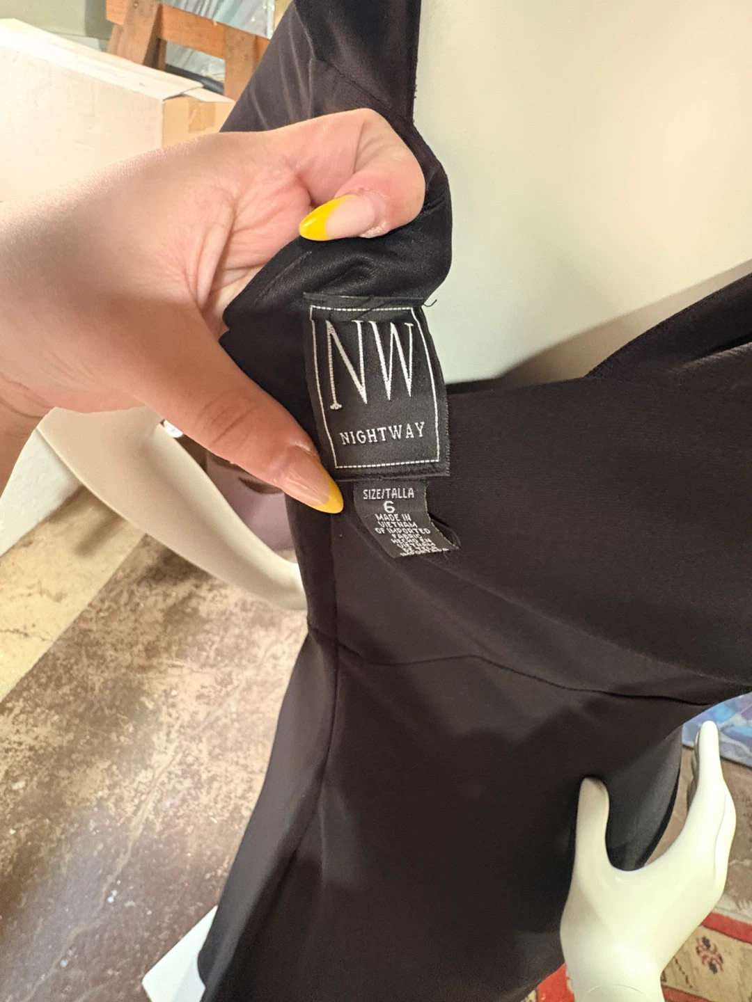 NW Nightway Black Maxi Dress with Slit - photo 5