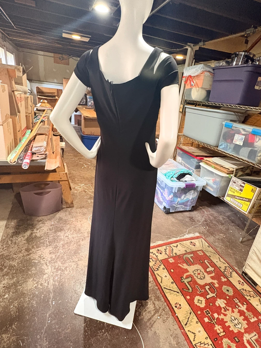 NW Nightway Black Maxi Dress with Slit - photo 4