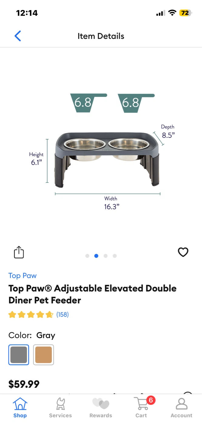 Raised Dog Food Bowl - photo 5