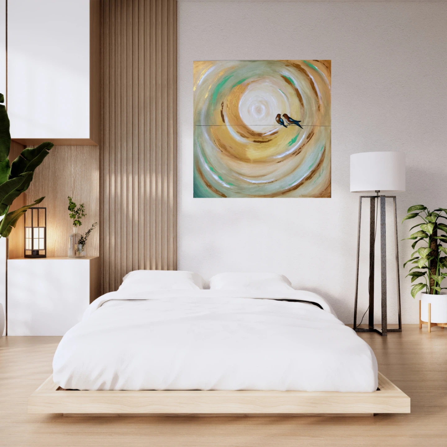 Two Birds on a Wire Painting - photo 2