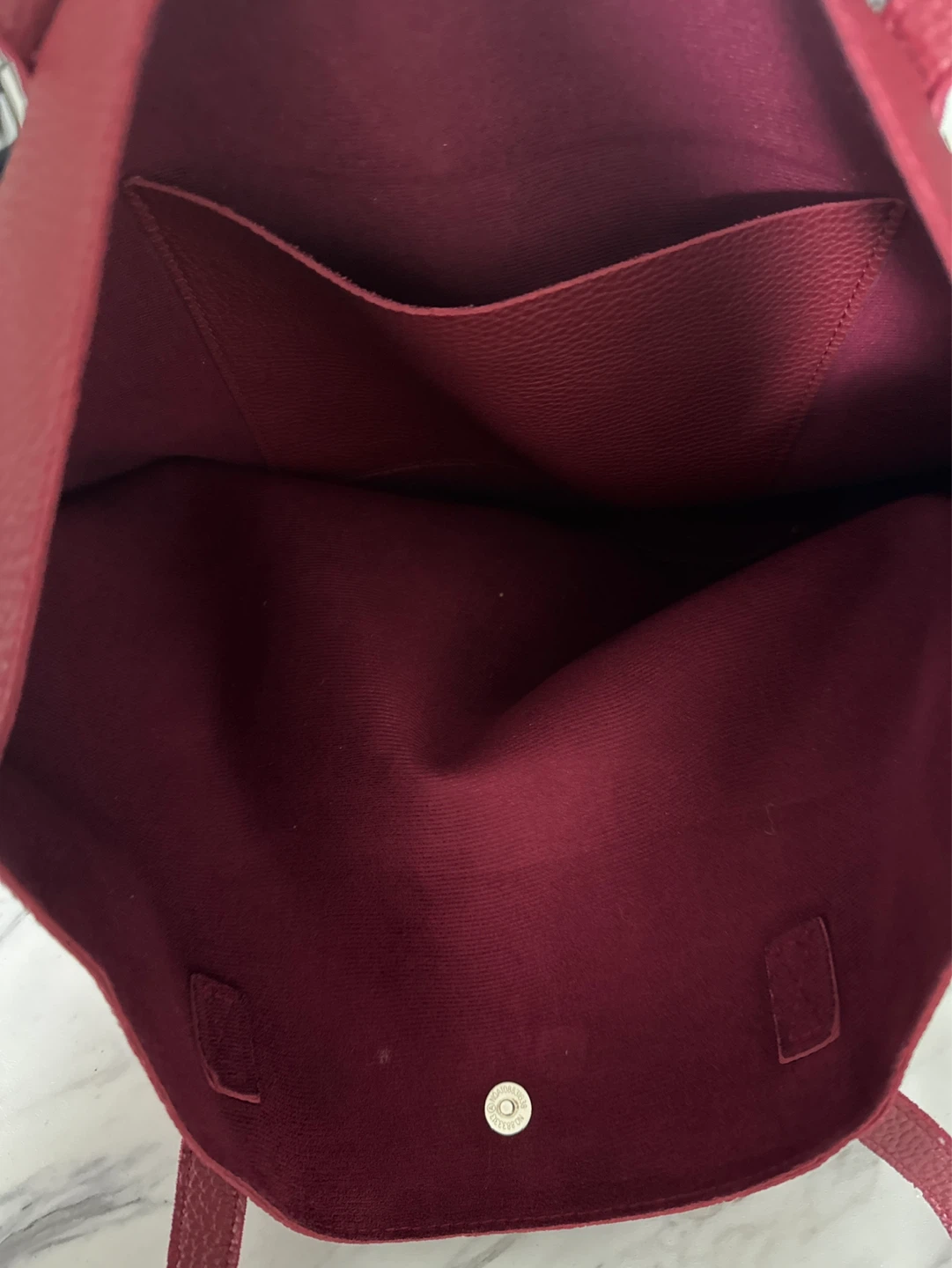 Red Faux Leather Tote Bag - photo 2