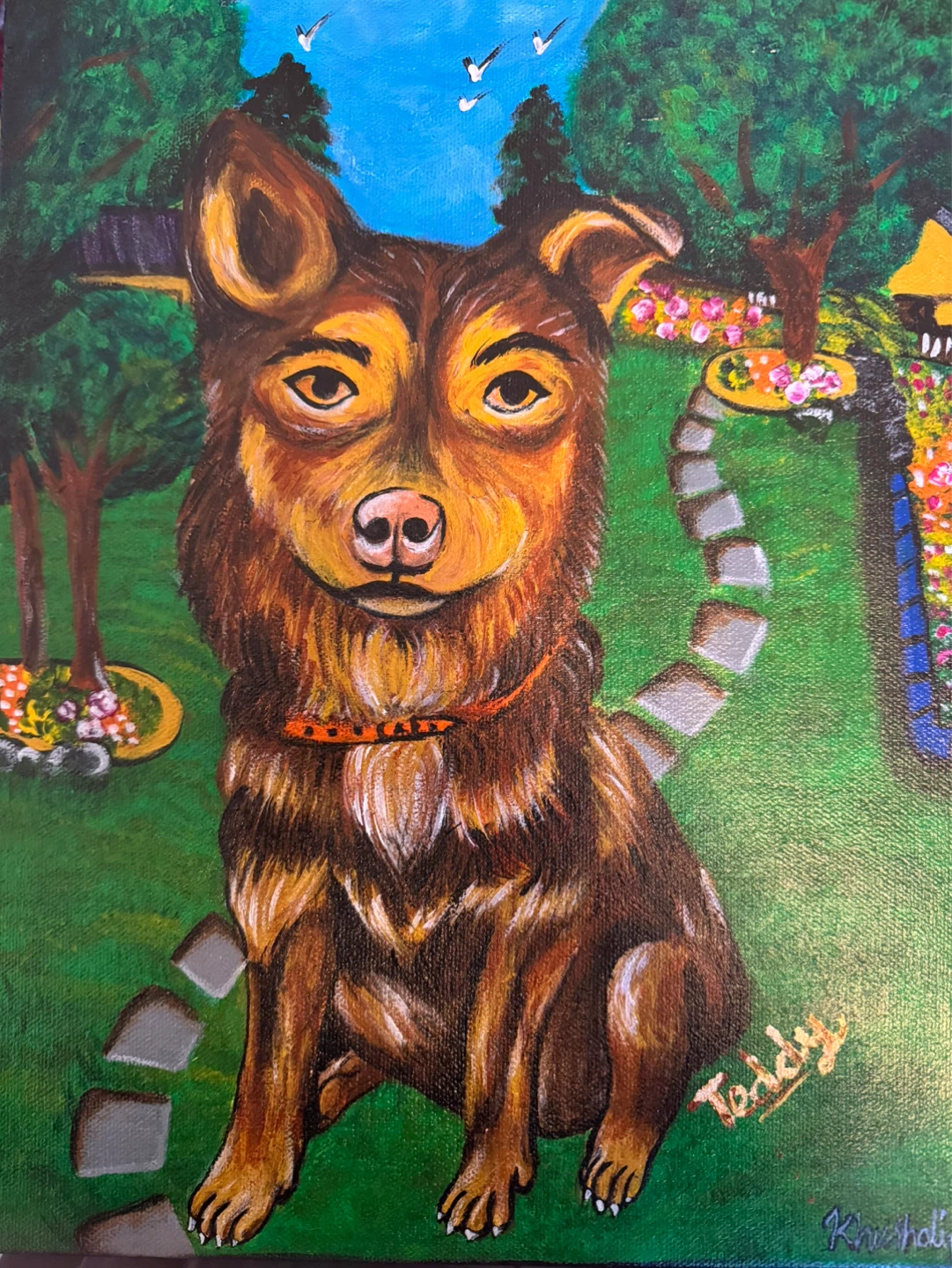 Original Painting of Dog 'Teddy' - photo 2