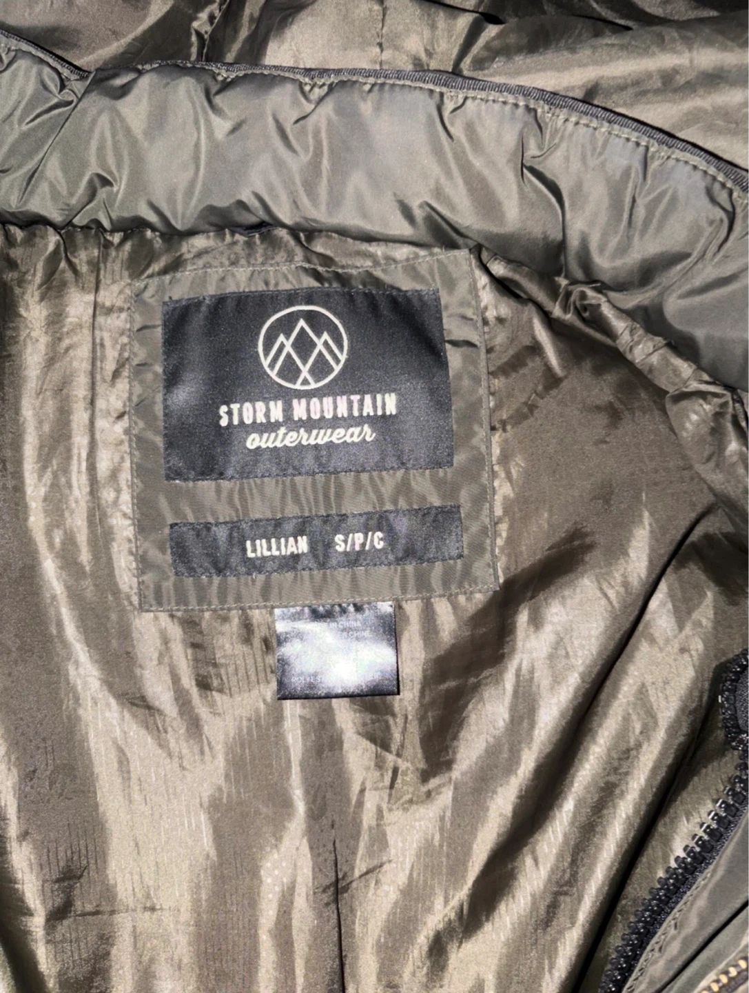 Storm Mountain Outerwear Lillian Puffer Coat - Olive Green - S/P