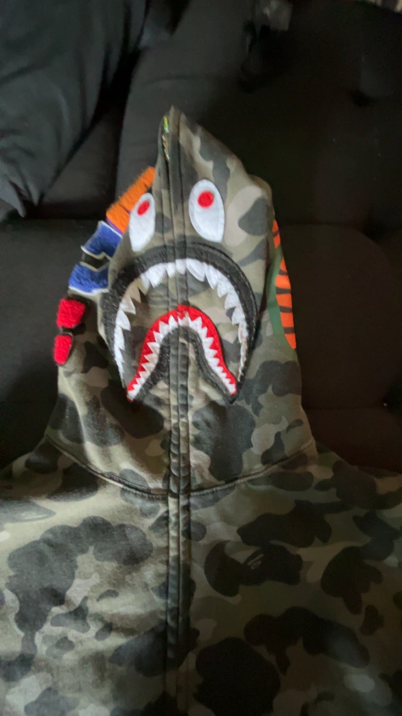 BAPE Full Zip Shark Hoodie Camo