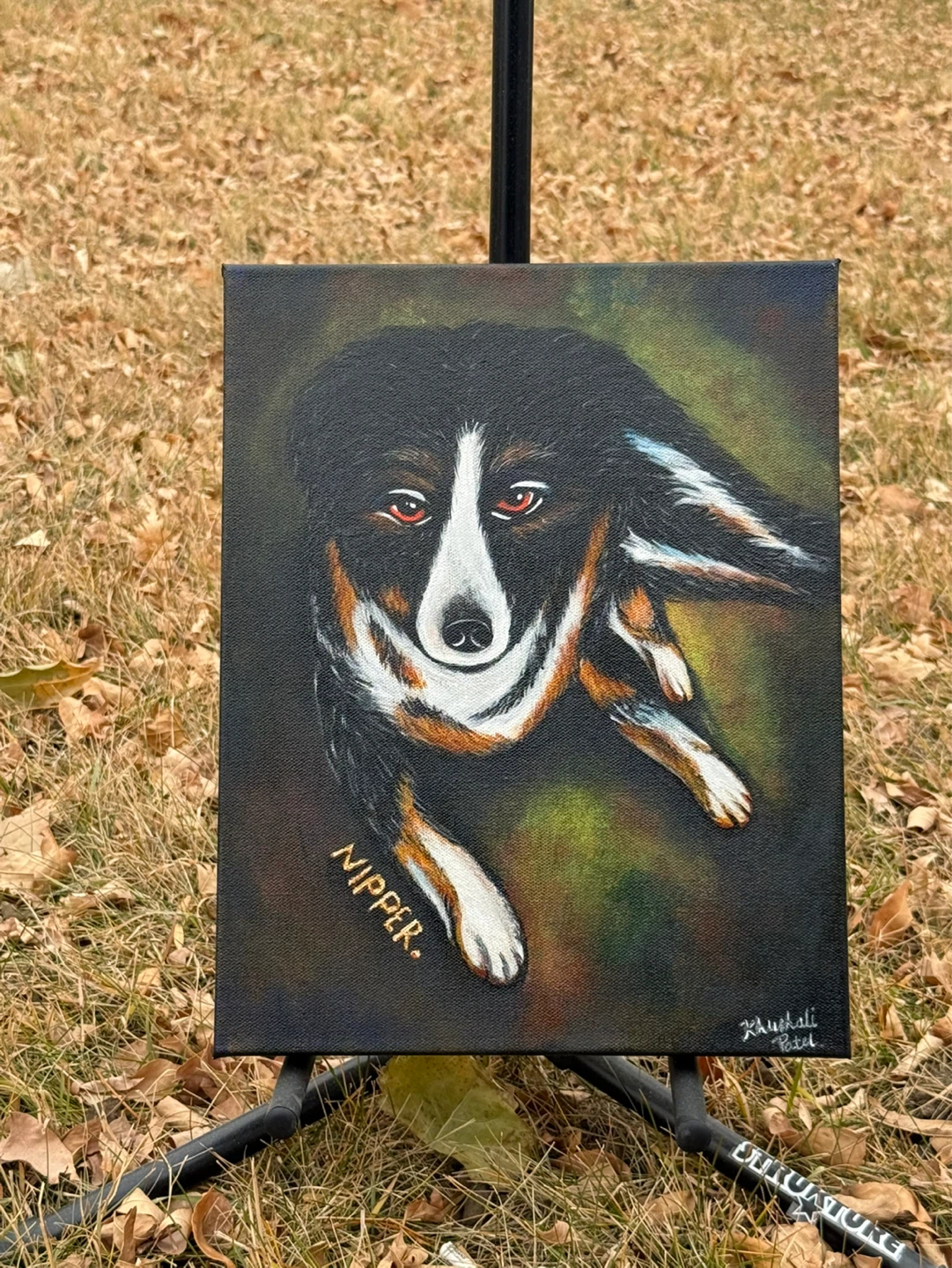 Original Painting of "Nipper" Dog Portrait - photo 3