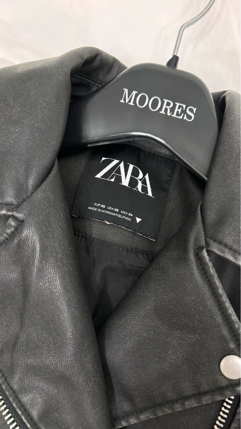 ZARA Cropped Faux Leather Jacket - photo 4