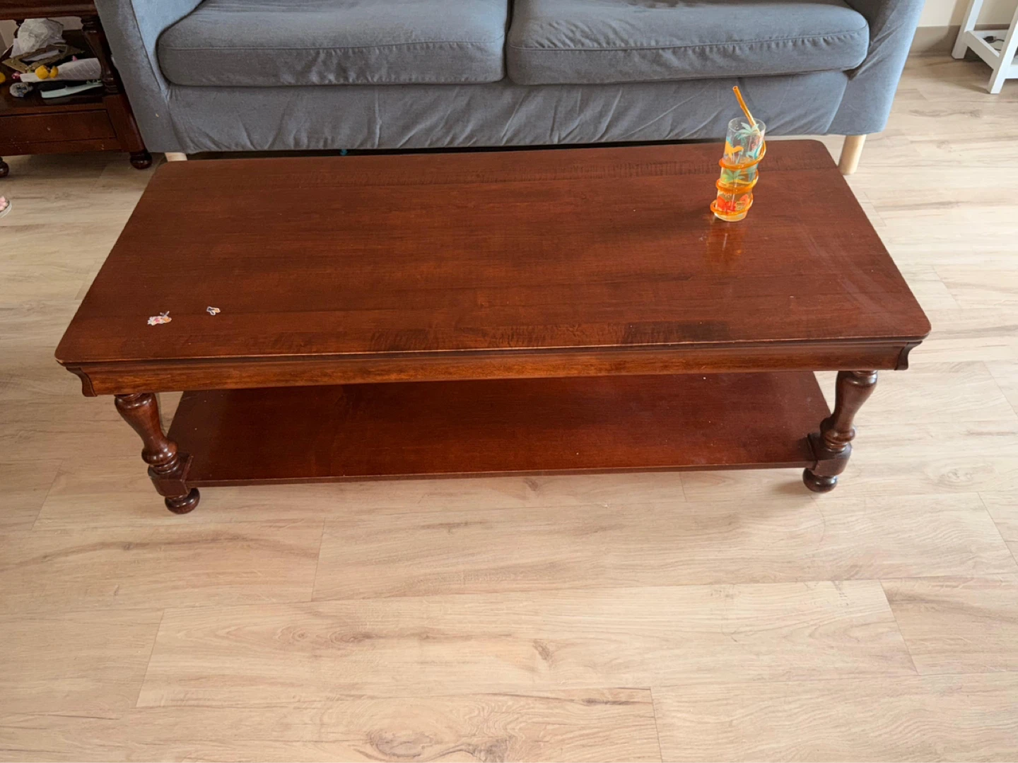 Wooden Coffee Table with Shelf