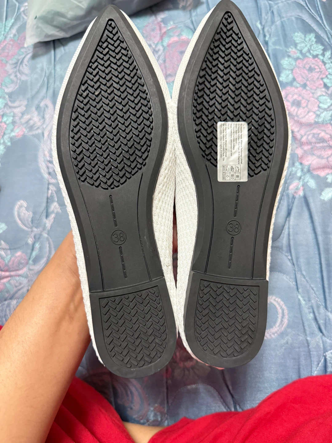 White Knit Ballet Flats - Size 38 - photo 2