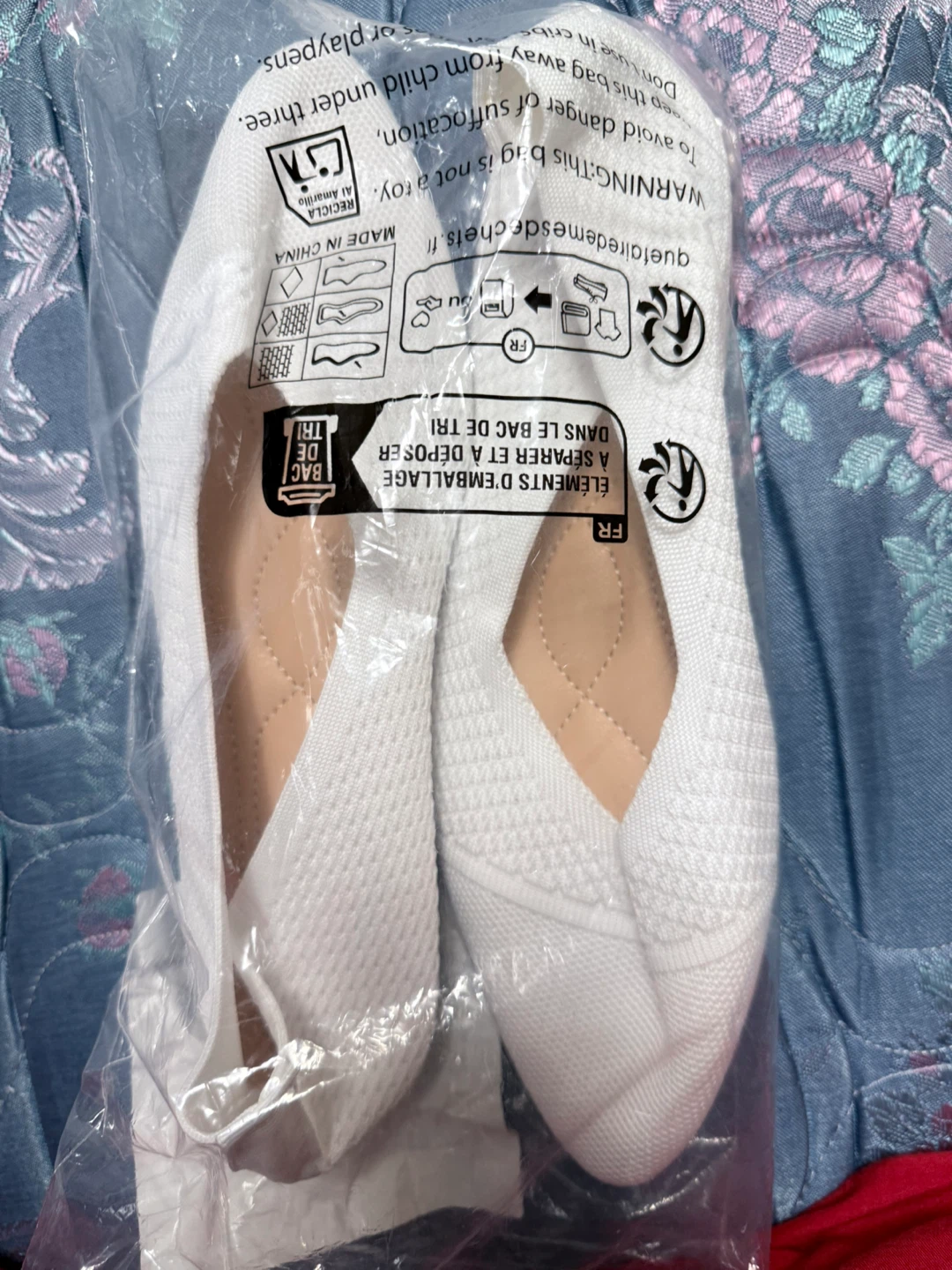 White Knit Ballet Flats - Size 38