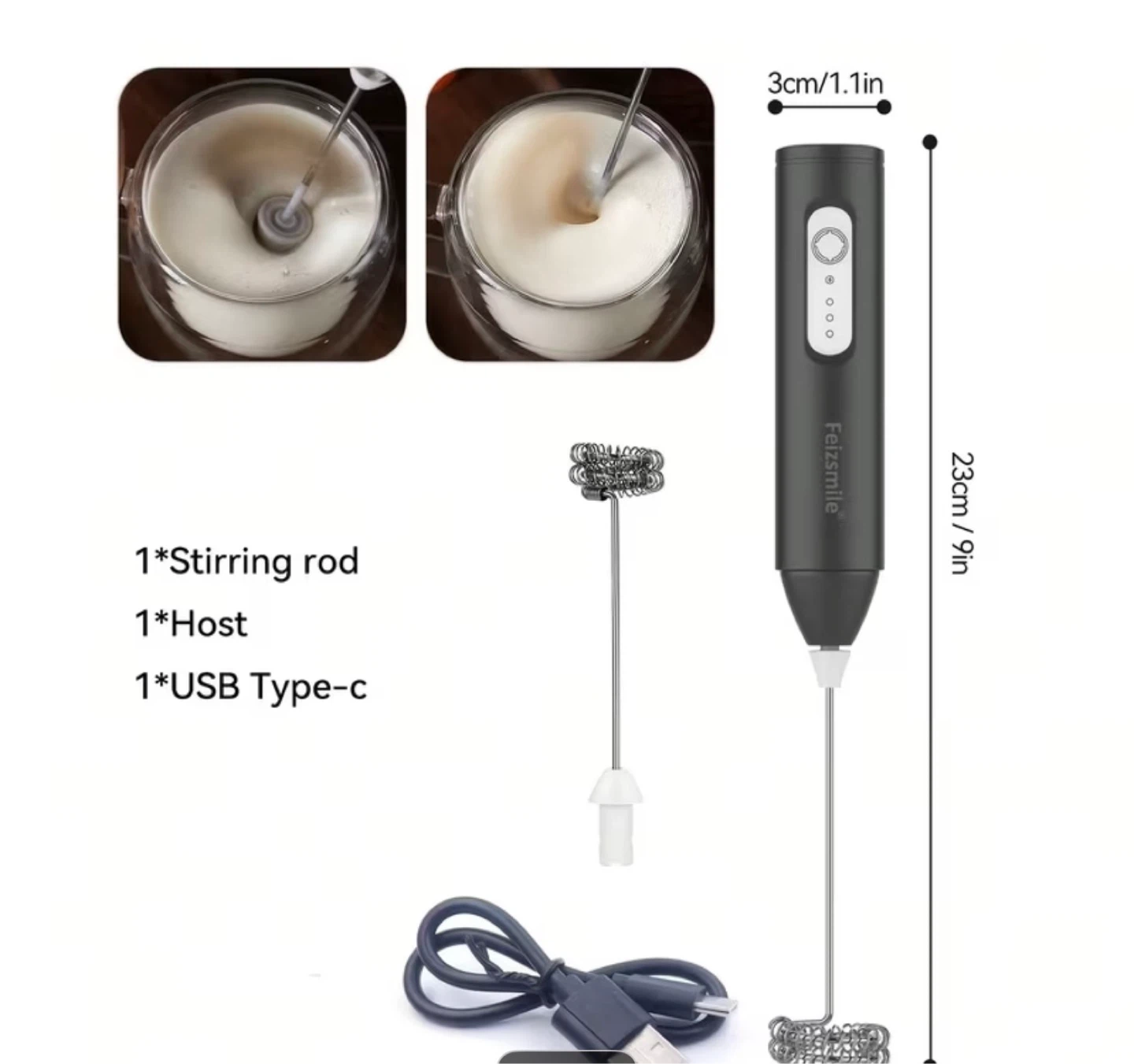 Feizsmile Electric Milk Frother - photo 5