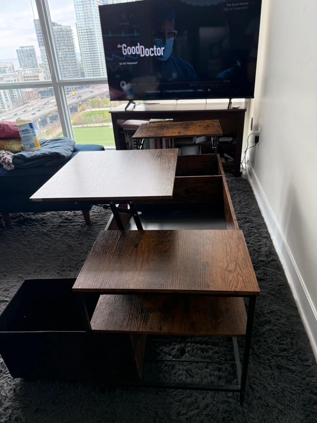 Lift Top Coffee Table with Storage - photo 4