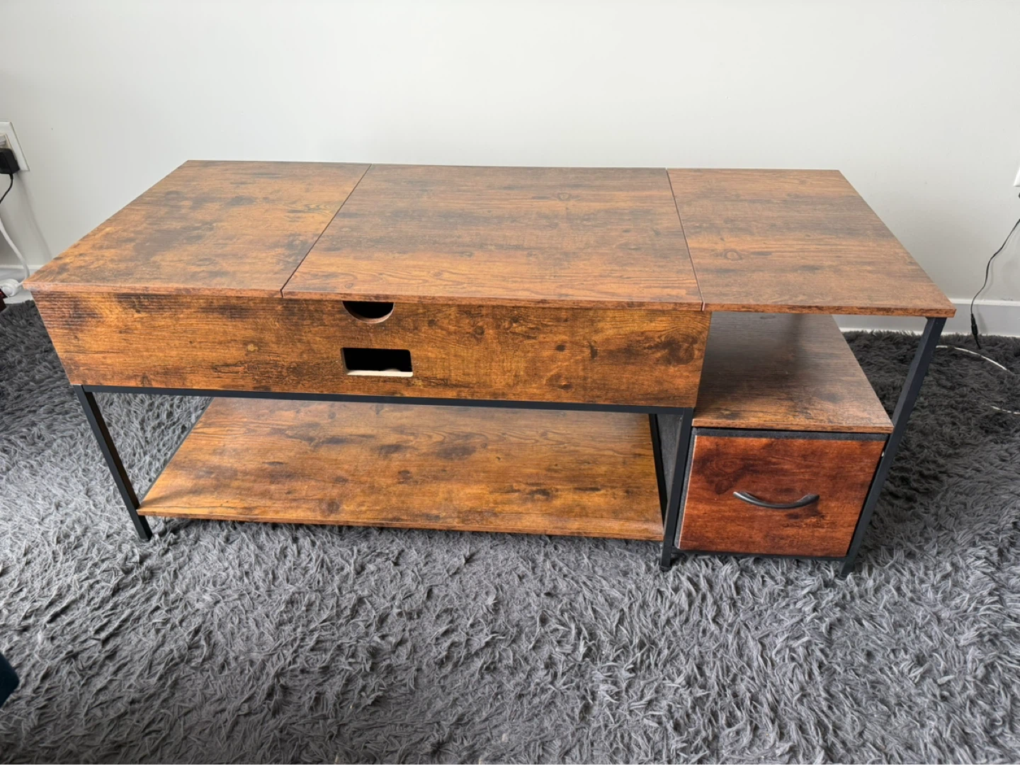 Lift Top Coffee Table with Storage - photo 2