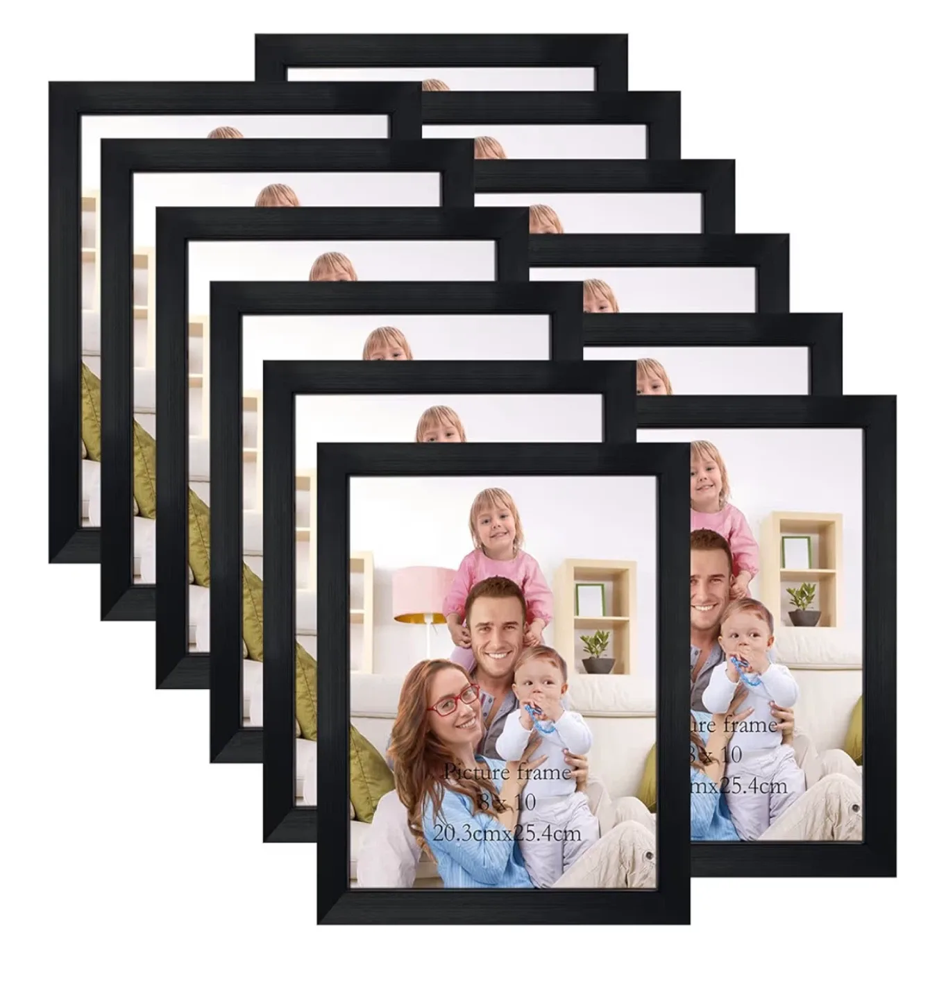 40 Black Picture Frames 8x10 Inch