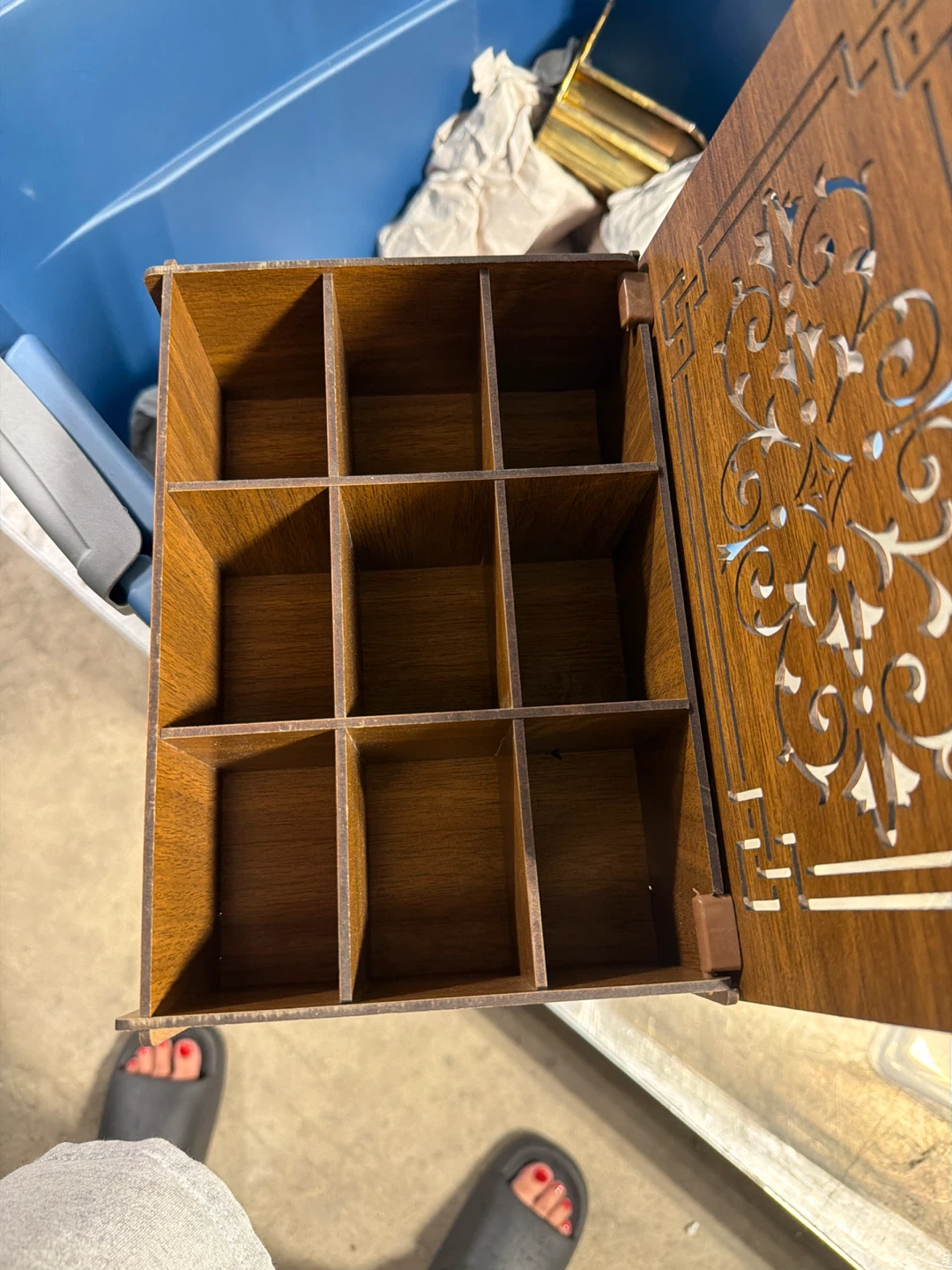 Wooden Decorative Storage Box with Compartments - photo 2