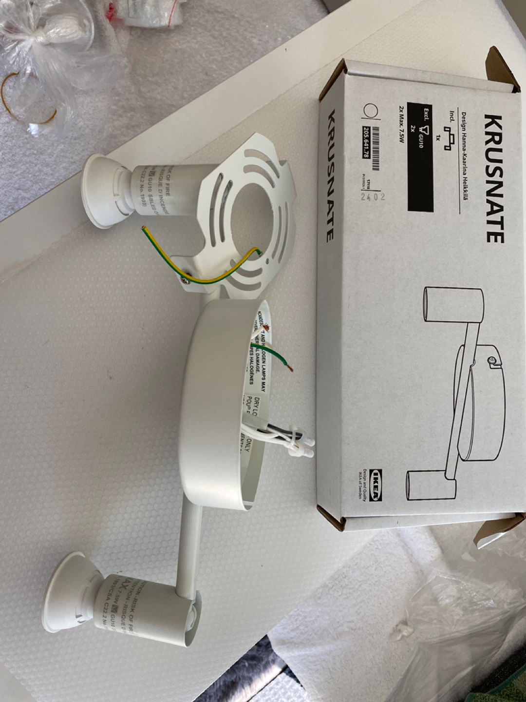 IKEA KRUSNATE 2-Head Track Spotlight Fixture