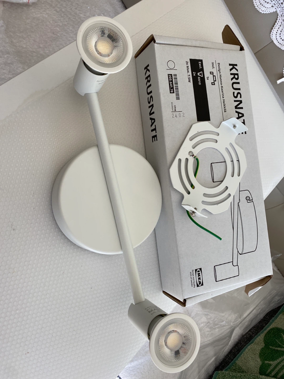 IKEA KRUSNATE 2-Head Track Spotlight Fixture - photo 2