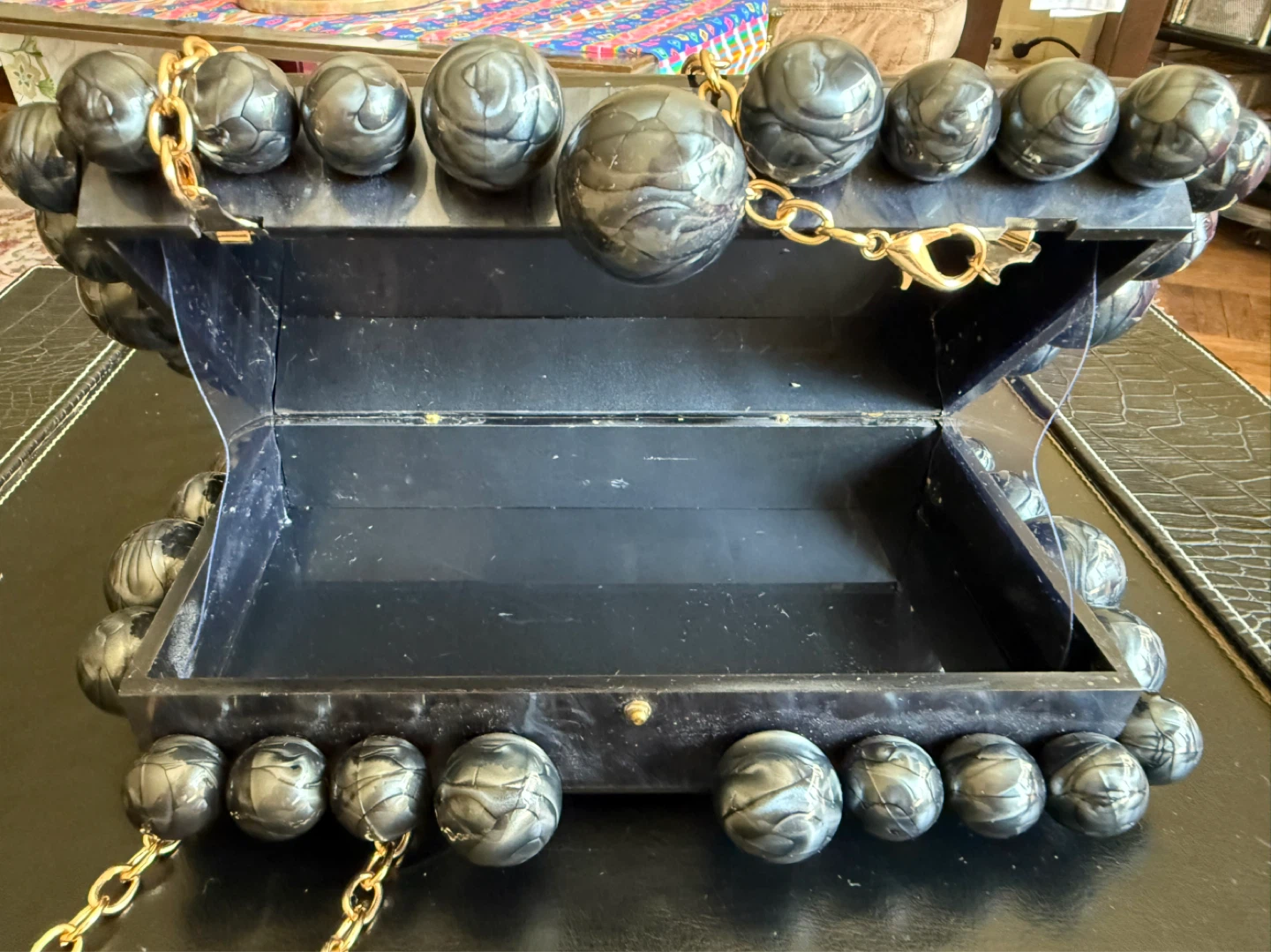 Black Acrylic Clutch for sale - photo 3