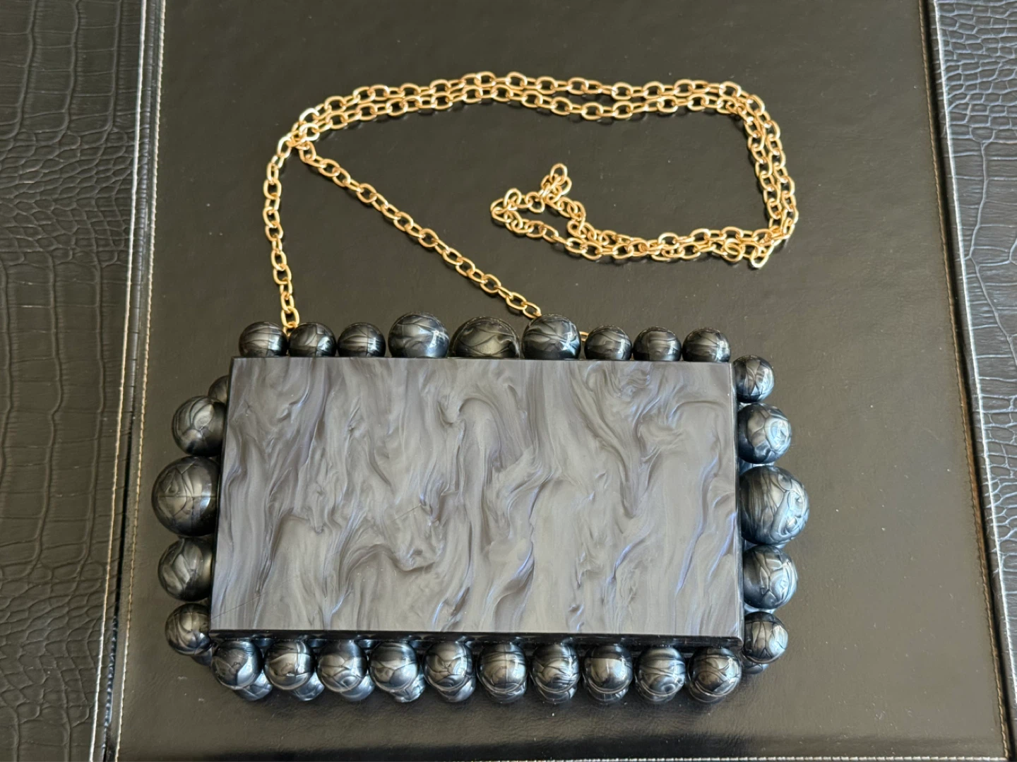 Black Acrylic Clutch for sale - photo 2