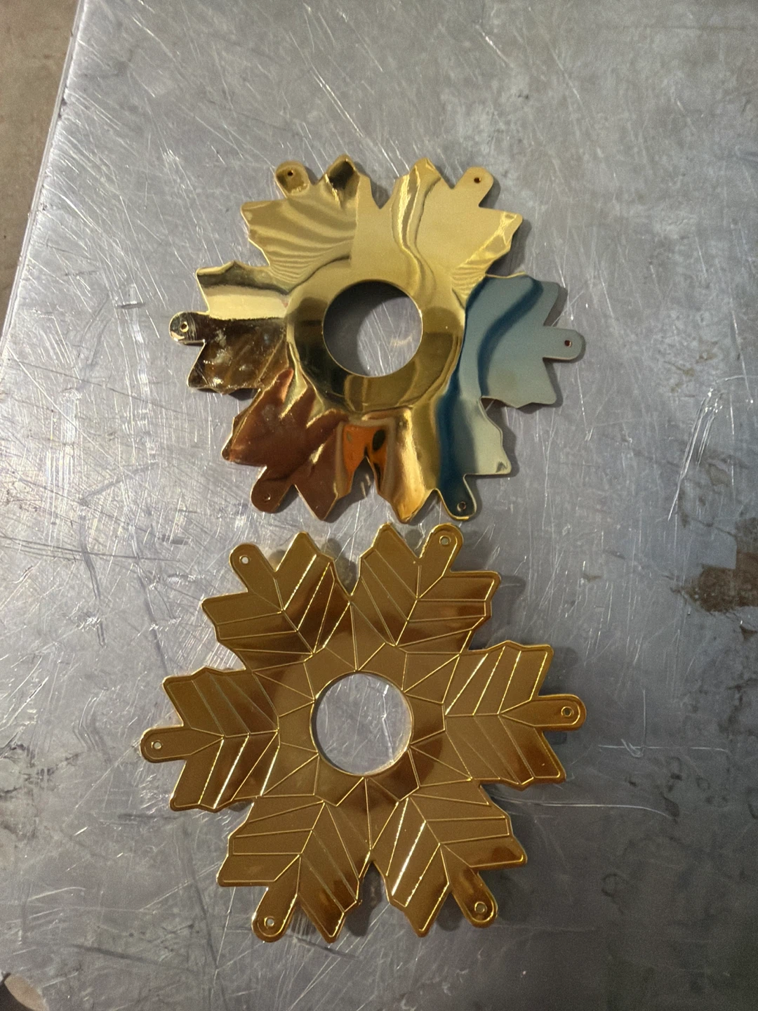 Gold Snowflake Ornaments (Set of 2) - photo 2